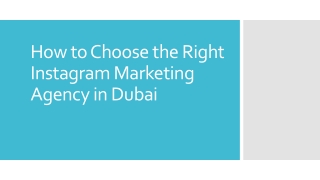 How to Choose the Right Instagram Marketing Agency
