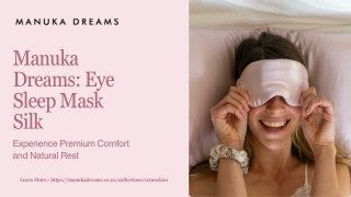 Eye Sleep Mask Silk by Manuka Dreams – Wake Up Refreshed Every Morning