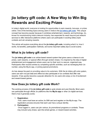 jio lottery gift code7