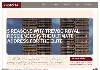 5 Reasons Why Trevoc Royal Residences Is the Ultimate Address for the Elite