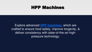 HPP Machines