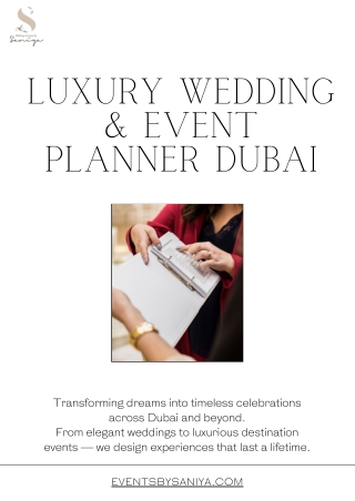 Luxury Wedding & Event Planner Dubai - Events by Saniya