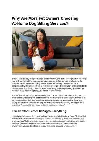 Why Are More Pet Owners Choosing At-Home Dog Sitting Services_