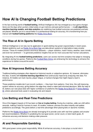 AI and Data Analytics in Betting | The Power of Smart Predictions