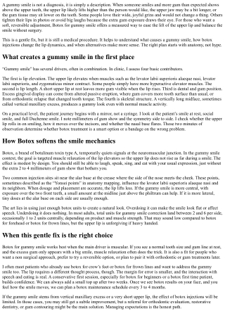 Gummy Smile Correction with Botox: A Gentle Fix