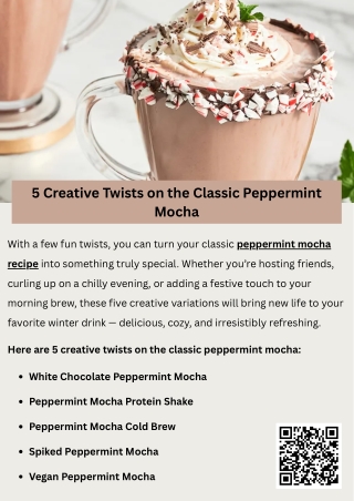 5 Creative Twists on the Classic Peppermint Mocha