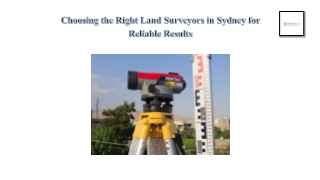 Choosing the Right Land Surveyors in Sydney for Reliable Results