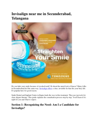 Invisalign near me in Secunderabad, Telangana