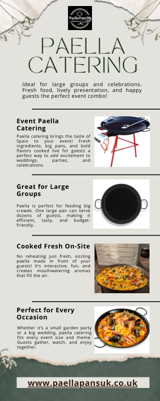 Paella Catering for Events and Celebrations UK