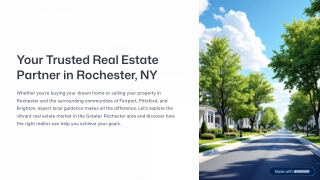 Your Trusted Real Estate Partner in Rochester, NY