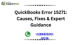 QuickBooks Error 15271