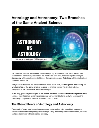Astrology and Astronomy: Two Branches of the Same Ancient Science