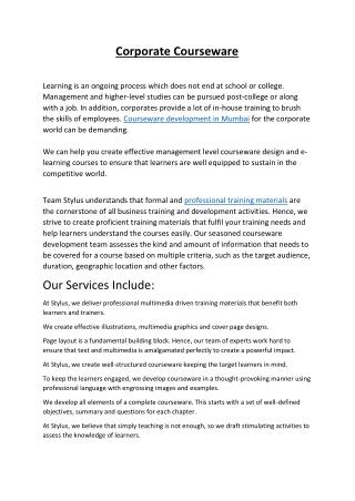 Corporate Courseware