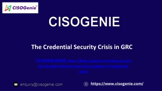 The Credential Security Crisis in GRC