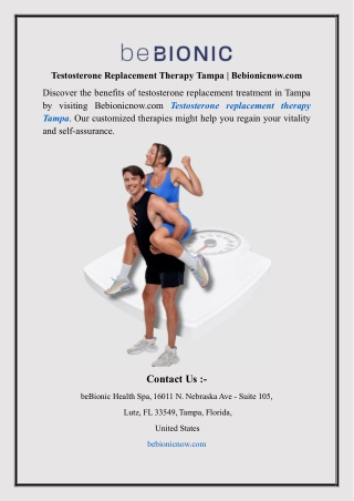 Testosterone Replacement Therapy Tampa