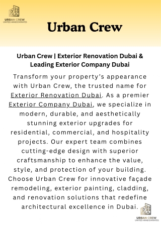 Exterior Renovation Dubai