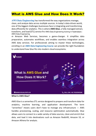 AWS Data Engineering training in Hyderabad - AWS Data Engineering