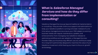 What is Salesforce Managed Services