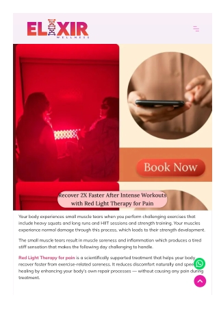 Recover 2X Faster After Intense Workouts with Red Light Therapy for Pain - Elixir Wellness