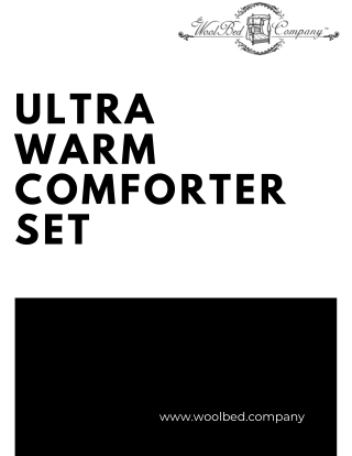 Experience Luxury Sleep with Ultra Warm Comforter Set