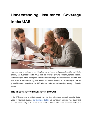 Understanding Insurance Coverage in the UAE