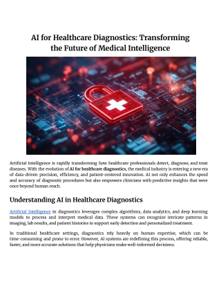 AI for Healthcare Diagnostics_ Transforming the Future of Medical Intelligence