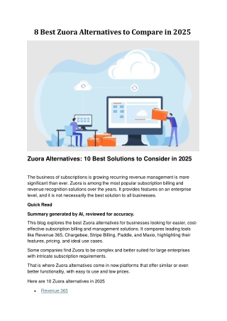 8 Best Zuora Alternatives to Compare in 2025