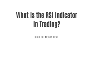 What Is the RSI Indicator in Trading