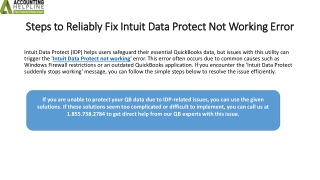 Step-by-Step Guide to Fix Intuit Data Protect Not Working