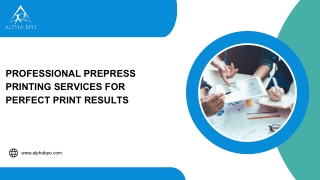 Professional Prepress Printing Services for Perfect Print Results