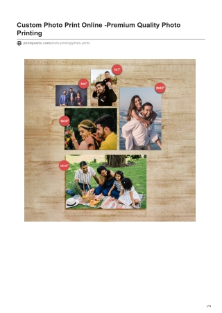 Custom Photo Print Online -Premium Quality Photo Printing
