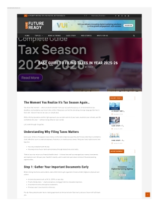 Easy Guide to Filing Taxes in Year 2025-26