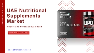 UAE Nutritional Supplements Market Size, Share & Growth Forecast to 2032