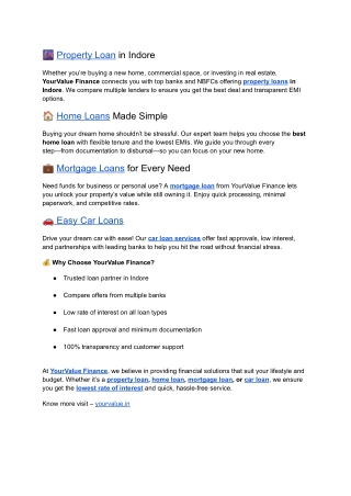 Property Loan in Indore