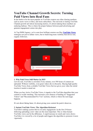 YouTube Channel Growth Secrets: Boost Views & Fans Fast