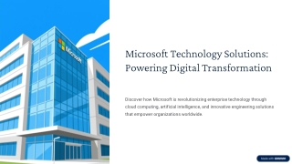 Microsoft Technology Solutions: Driving Innovation and Digital Transformation