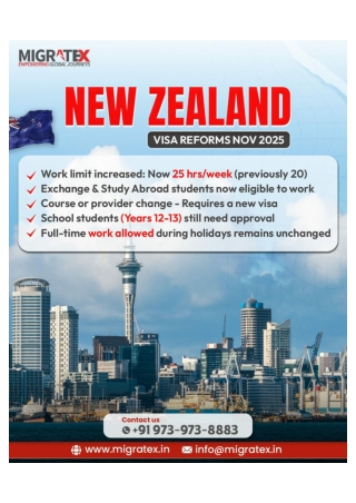 What are new reforms of New Zealand Visa