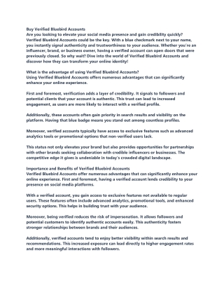 Buy Verified BlueBird account