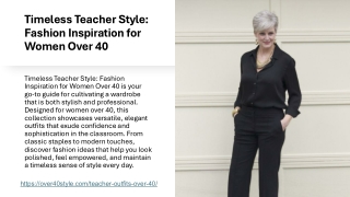 Timeless Teacher Style Fashion Inspiration for Women Over 40