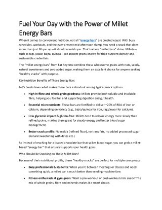 Energy Bars