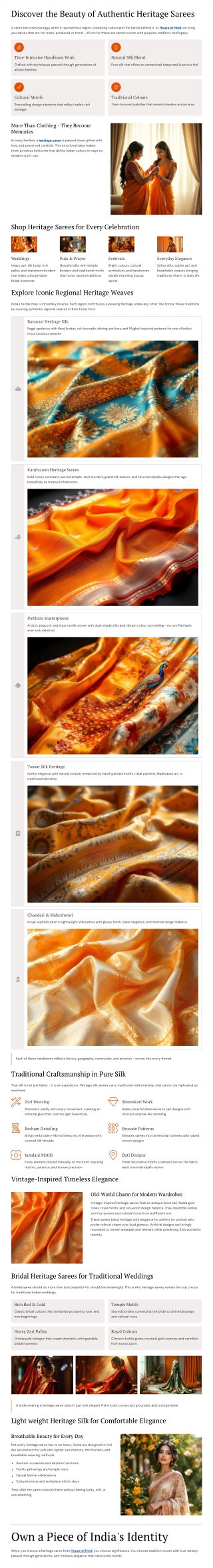 Discover the Beauty of Authentic Heritage Sarees