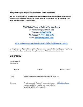 Why Do People Buy Verified Walmart Seller Accounts