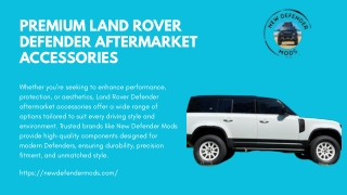 Premium Land Rover Defender Aftermarket Accessories