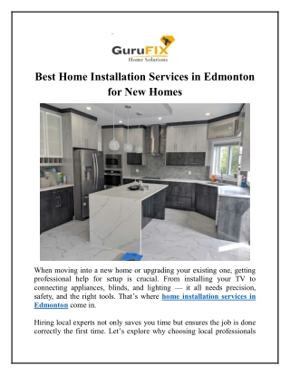 How to Pick Reliable Home Installation Services in Edmonton