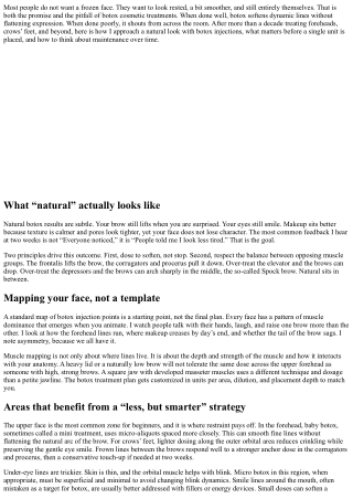 How to Achieve a Natural Look with Botox: Pro Injector Advice