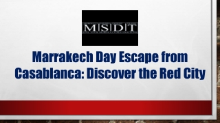 Marrakech Day Escape from Casablanca Discover the Red City