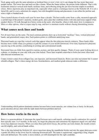 Botox for Neck Lines: The “Nefertiti Lift” and Other Options