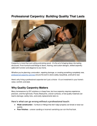 Professional Carpentry_ Building Quality That Lasts