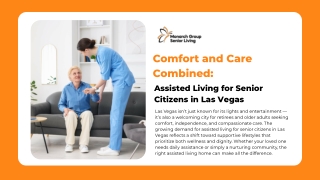 Comfort and Care Combined: Assisted Living For Senior Citizens in Las Vegas