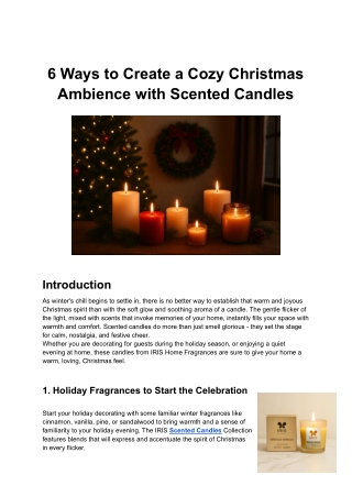 6 Ways to Create a Cozy Christmas Ambience with Scented Candles